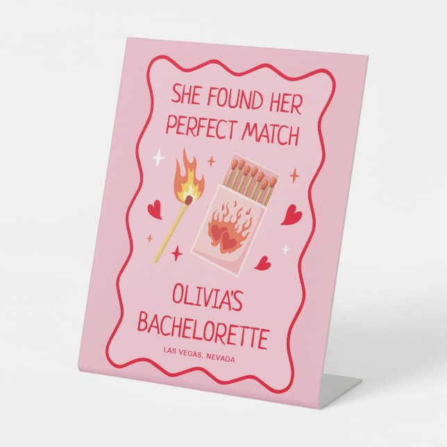 Signe De Table Accueil parfait Match Bachelorette (Recto)