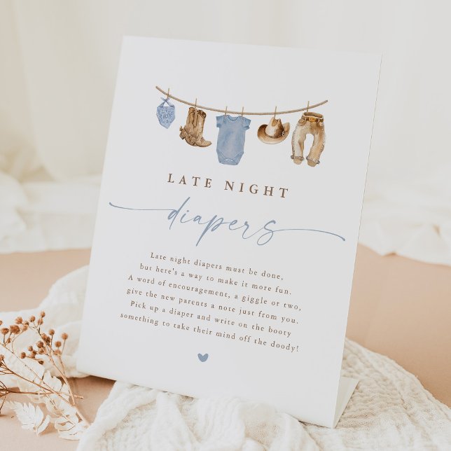 Signe De Table Activité de couche pour bébé Blue Late Night (Créateur téléchargé)