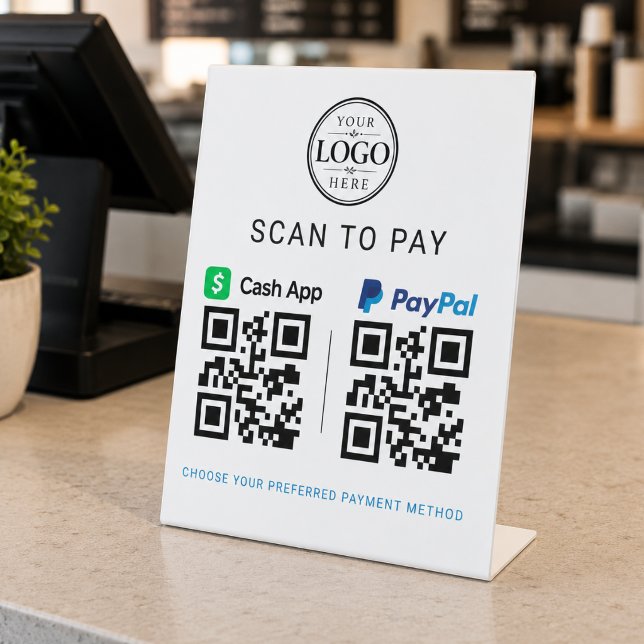 Signe De Table Affichage de paiement sur table Cash App PayPal (Créateur téléchargé)