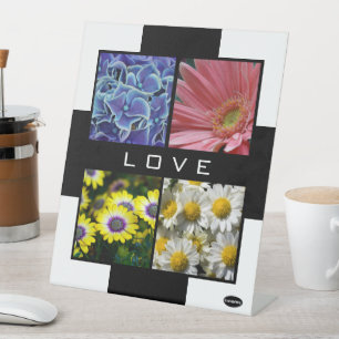 Signe De Table Affichage en plastique LOVE avec de la place pour