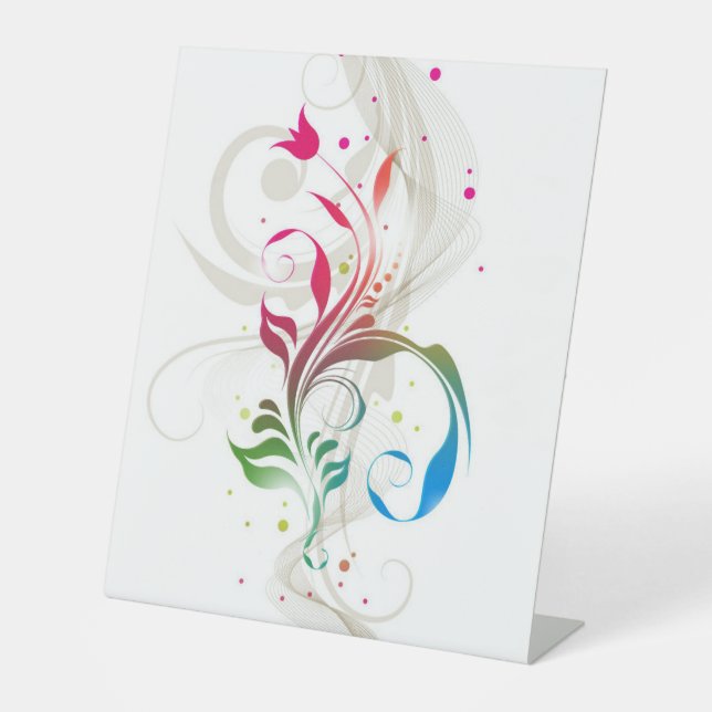 Signe De Table Affichages de conception personnelle (Recto)