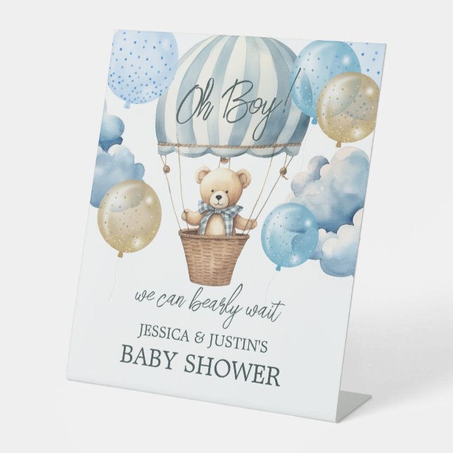 Signe De Table Affiche de bienvenue Baby shower d'attente rapide (Recto)