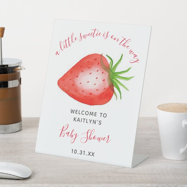 Signe De Table Affiche de bienvenue de Baby shower Little Sweetie (In SItu)