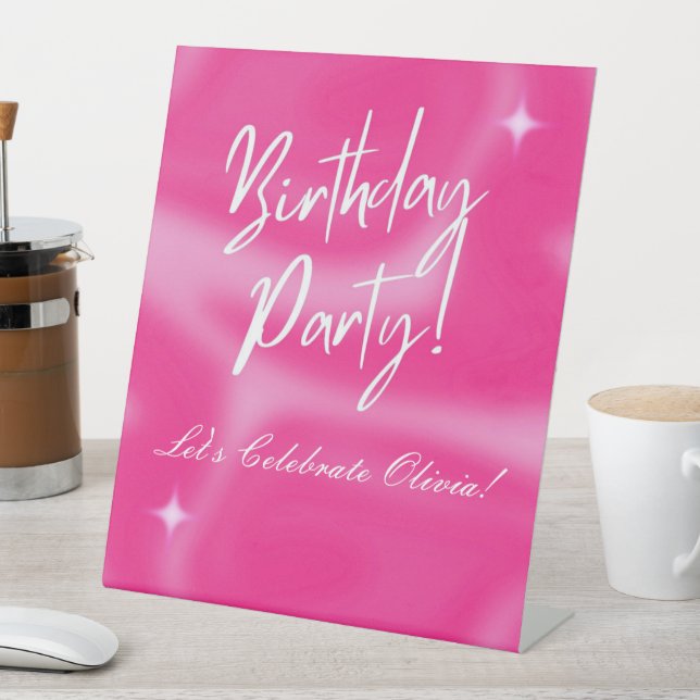 Signe De Table Affiche de bienvenue DE LA FÊTE D'ANNIVERSAIRE ROS (In SItu)