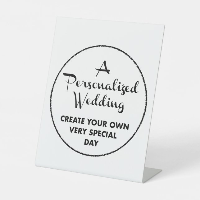 Signe De Table Affiche de bienvenue de mariage personnalisée - 8" (Recto)