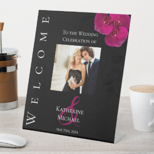 Signe De Table Affiche de bienvenue photo Mariage moderne -