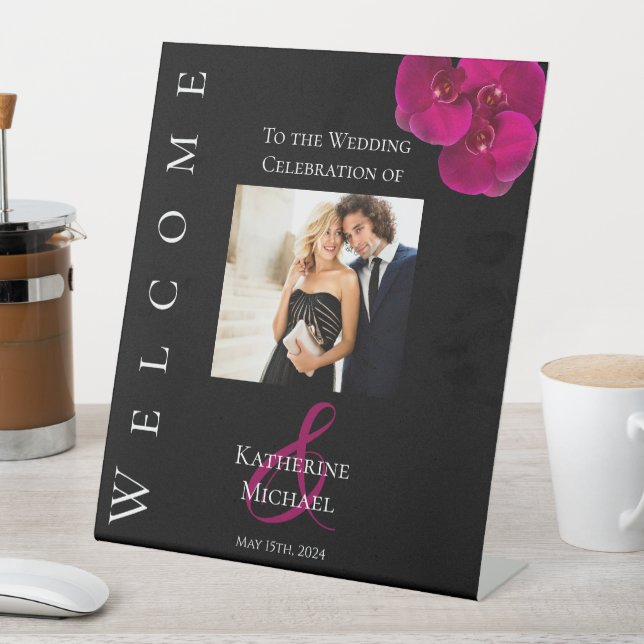Signe De Table Affiche de bienvenue photo Mariage moderne - (In SItu)