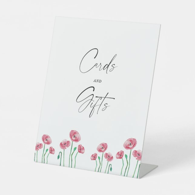 Signe De Table Affiche de cartes et cadeaux floraux (Recto)