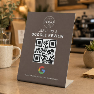 Signe De Table Affiche de code QR pour avis Google Espresso Marro