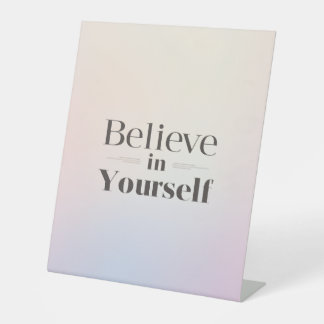 Signe De Table Affiche de motivation minimaliste : Croyez en vous