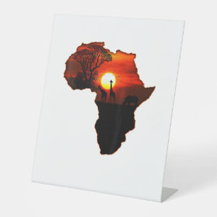 Signe De Table Afrique T Carte Chemise De L'Afrique Le Soleil Sud