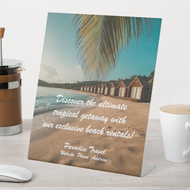 Signe De Table Agence De Voyage Marketing Et Publicité Tropical (In SItu)