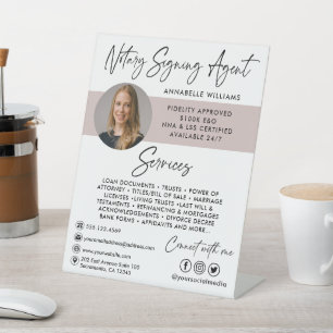 Signe De Table Agent de signature de notaire photo moderne