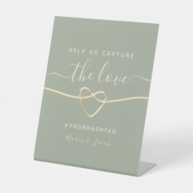 Signe De Table Aidez-nous à Capturer Le Mariage Amour (Recto)