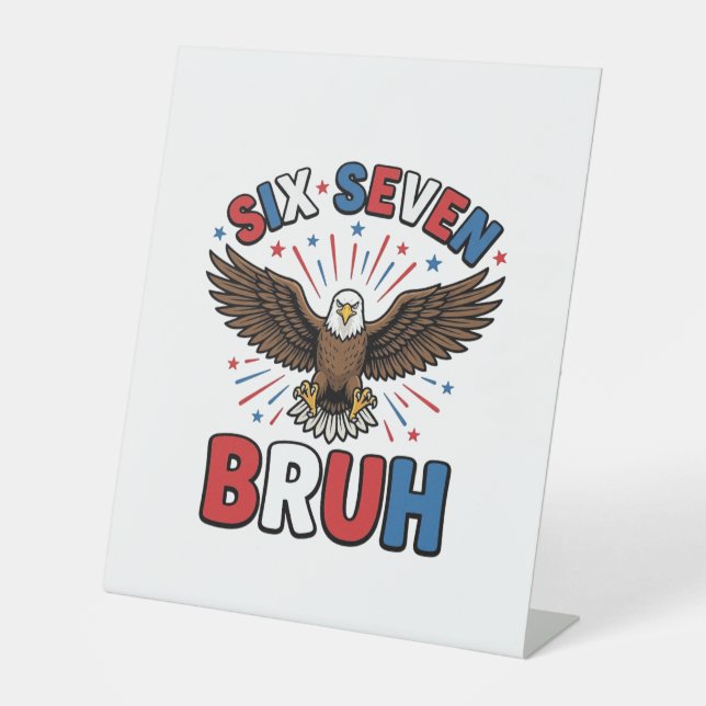 Signe De Table Aigle Patriotique Six Sept Bruh Design Vectoriel_1 (Recto)