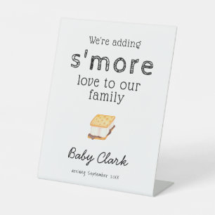 Signe De Table Ajout du Baby shower d'amour S'more
