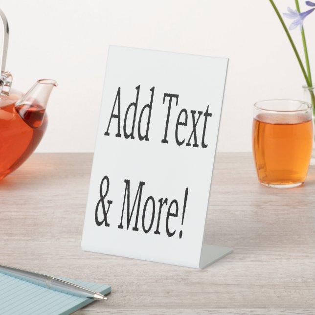 Signe De Table Ajouter du texte et plus ! Customisez votre propre (In SItu)
