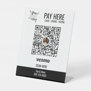 Signe De Table Ajouter un logo personnalisé Utiliser Venmo Paye