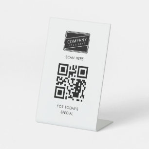 Signe De Table Ajouter votre code QR et votre logo professionnel