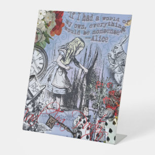 Signe De Table Alice nonsense rideau merveilleux - Bleu