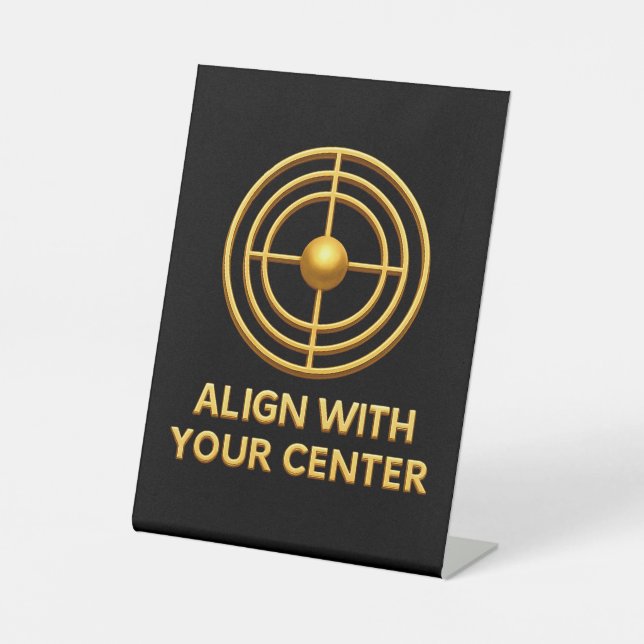 Signe De Table Align With Your Center golden Balance & Inner Ha (Recto)