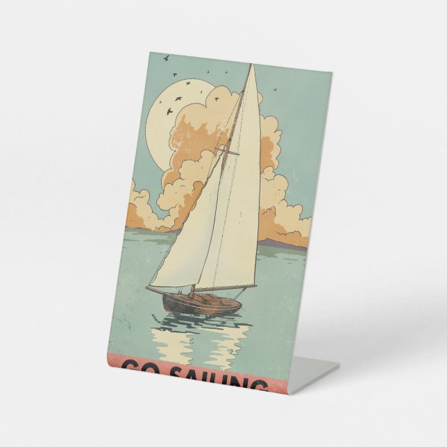 Signe De Table Aller faire de la voile (Recto)