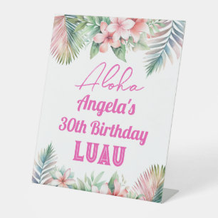 Signe De Table Aloha Luau Tropical Adulte Anniversaire