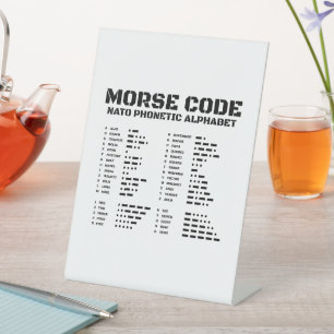 Signe De Table Alphabet phonétique de l'OTAN, Morse Code, Aviatio