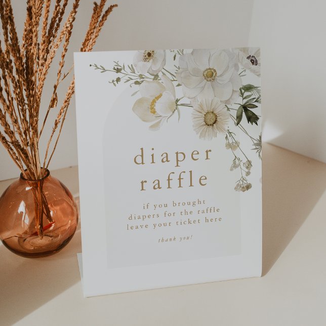 Signe De Table ALYSSA Boho Arch Fleur Baby shower Déchets Raffle (Créateur téléchargé)