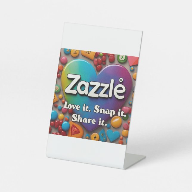 Signe De Table Amant Zazzle (Recto)