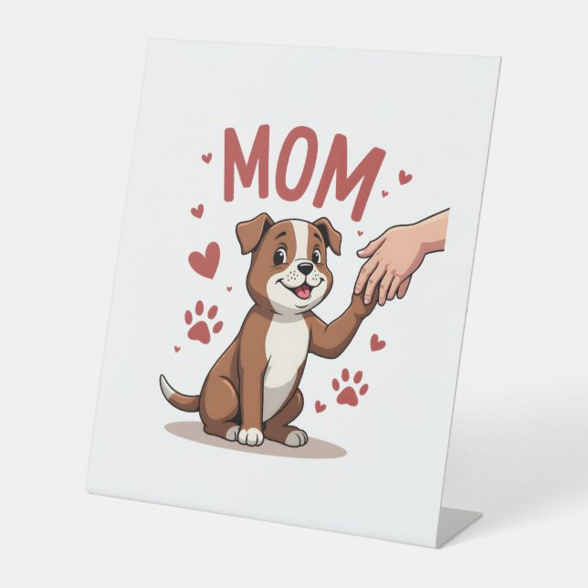 Signe De Table American Bully Mama Cute Dog Mama Funny Women (Recto)