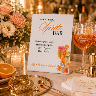 Signe De Table Amour au premier Spritz Bar de Mariage