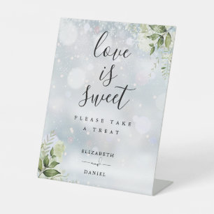 Signe De Table Amour de feuillage floral hivernal est un cadeau d