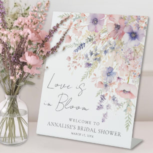 Signe De Table Amour de Fleur Sauvage en Fleur Mariage Floral