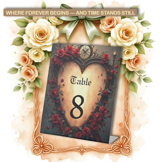 Signe De Table Amour Intemporel – Collection de Mariage Victorien (Créateur téléchargé)