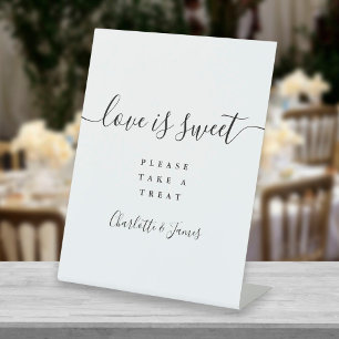 Signe De Table Amour Noir Et Blanc Moderne Écriture Est Un Doux F