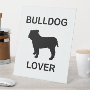 Signe De Table amoureux de bulldog