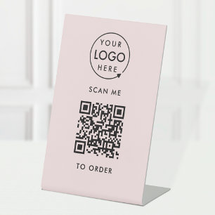 Signe De Table Analyser le code QR pour commander Pink Business
