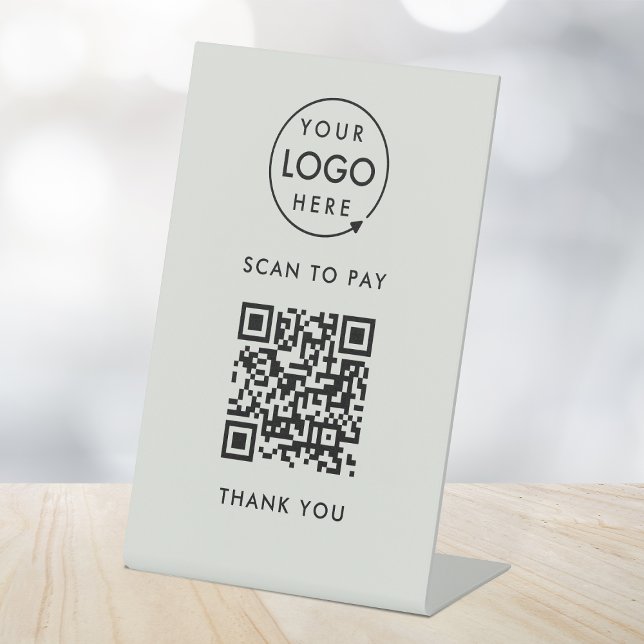 Signe De Table Analyser le code QR pour payer | Logo Paiement mod (Créateur téléchargé)