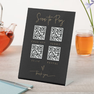 Signe De Table Analyser le code QR Signer barre de Mariage Valet 