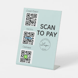Signe De Table Analyser pour payer le code QR Signet sans contact