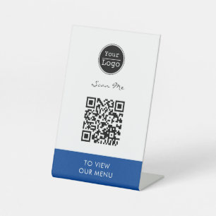 Signe De Table Analyser pour voir le menu logo personnalisé QR co