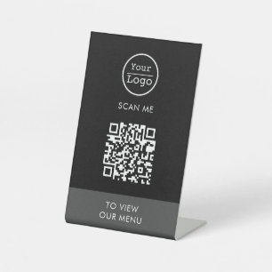 Signe De Table Analyser pour voir le menu logo personnalisé QR co