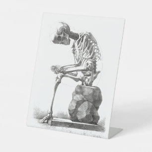 Signe De Table Anatomie de squelette antique : Médical Halloween 