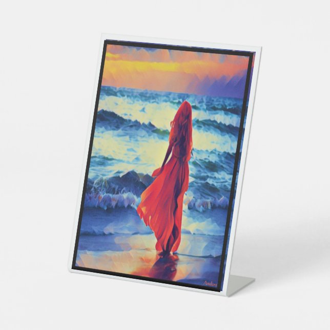 Signe De Table Anders Artistry *Wading into the Waves* (Recto)