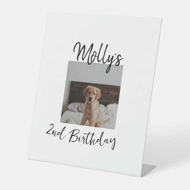 Signe De Table Animateur chien chat animal photo moderne simple (Recto)
