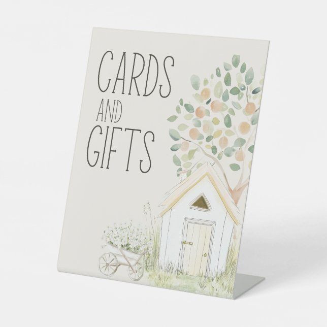 Signe De Table Animaux de ferme Meadow Friend Cartes Baby showers (Recto)