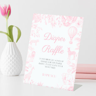 Signe De Table Animaux de safari Toile de Jouy Lange raffle
