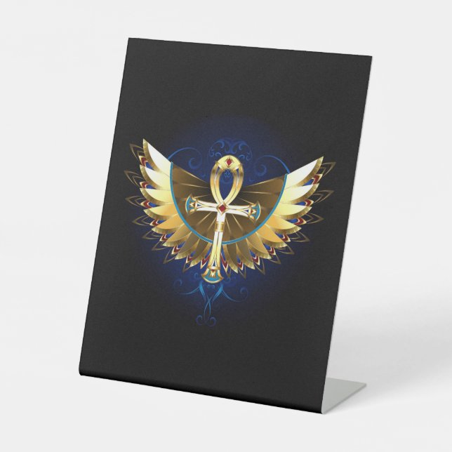 Signe De Table Ankh or avec ailes (Recto)