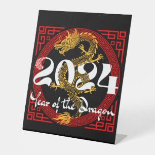 Signe De Table Année du Dragon 2024 zodiaque chinois